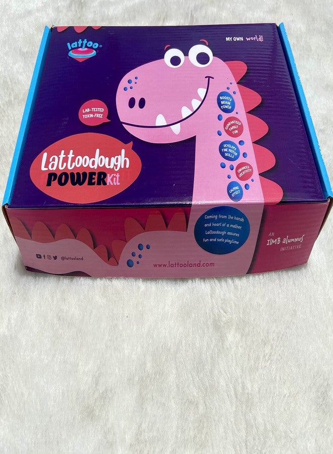 Lattooland Clay Dough Power Kit | Chemical-Free | Taste-Safe | Non-Toxic Soft Dough Creative Learning Activity Set | Multi-Sensory Play Kit with 8 Colors, 7 Tools & 3 Mats | Gift Set 2 3 4 5 Year - Image 3